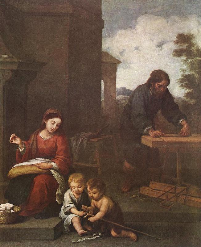 Holy Family with the Infant St John dh, MURILLO, Bartolome Esteban